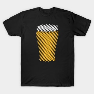 Beer Glass (Beer Drinker / Pale Ale / Scribble) T-Shirt